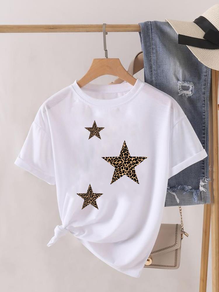 (Asian Size) flower trend cute T Shirt Lady Female Top Fashion Graphic Short Sleeve T-shirts Casual Printed Clothing Women Tee