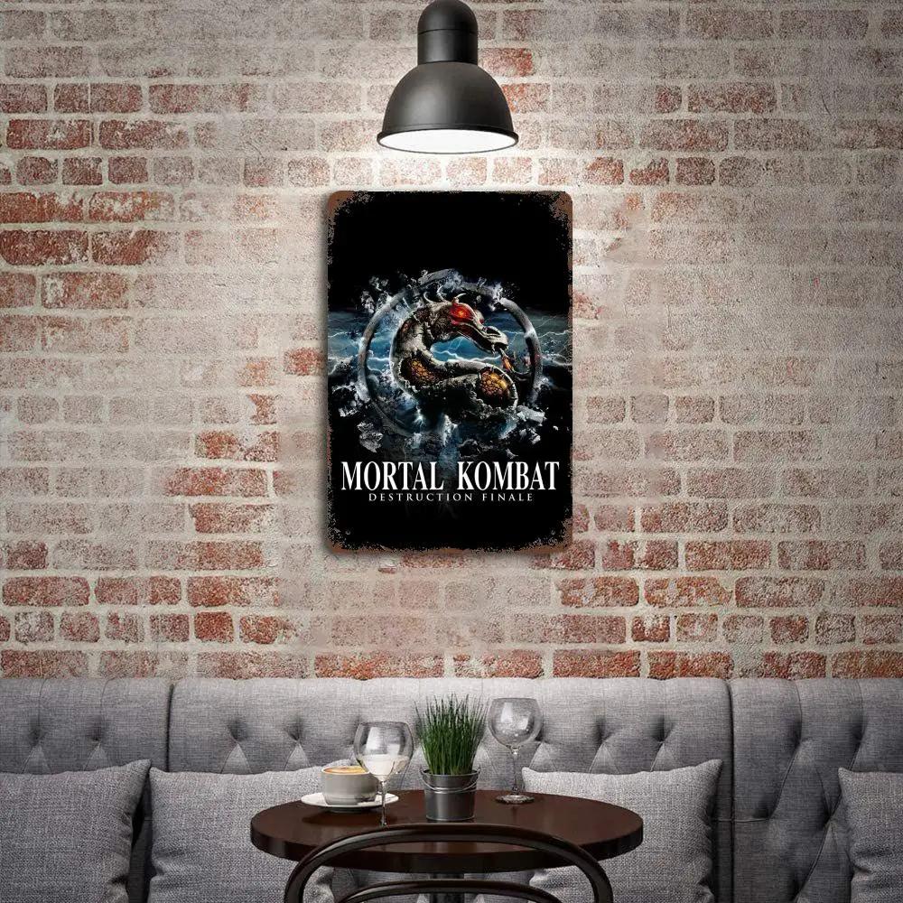 Mortal Kombat Iconic HD Plakat Plakat Vintage Tin Sign Metal Sign Dekoracyjna tabliczka do Pub Bar Man Cave Club Dekoracja ścienna