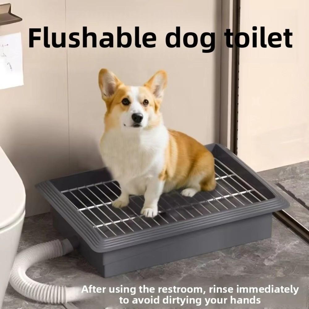 Non-slip Flushable Dog Toilet Splash-Proof Dog Litter Box Easy To Clean Puppy Potty Tray Indoor