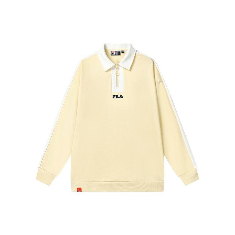 

Fila Женское поло с молнией до половины, колор-блок, топы, светло-желтый F11W319209F-YE S