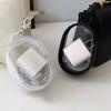 New Round Black PVC Transparent Storage Bag Jewelry Organizer Portable Keychain Data Cable Earphone Coin Charger Storage Pouches