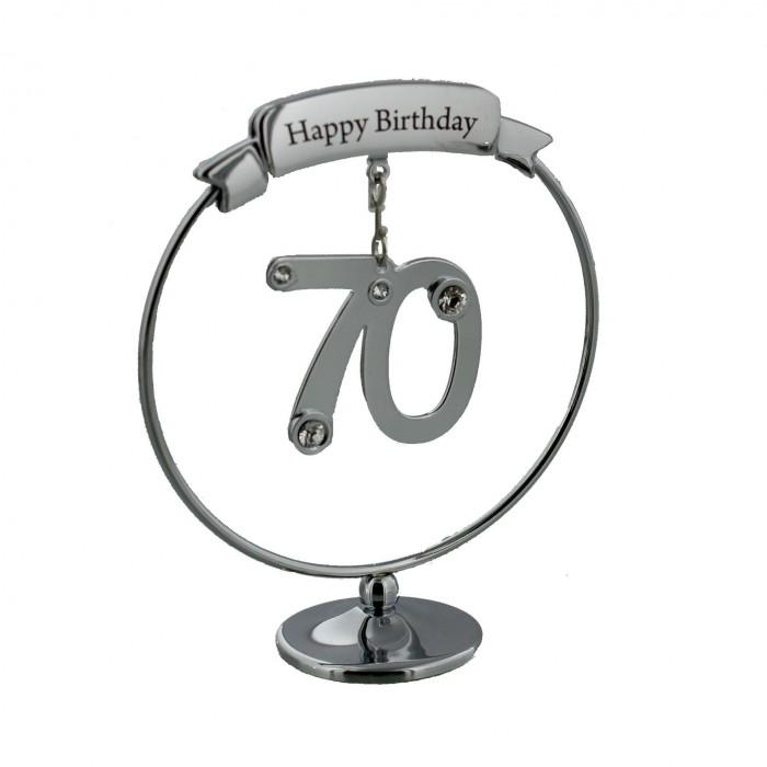 Crystocraft Free Standing 70th Ornament