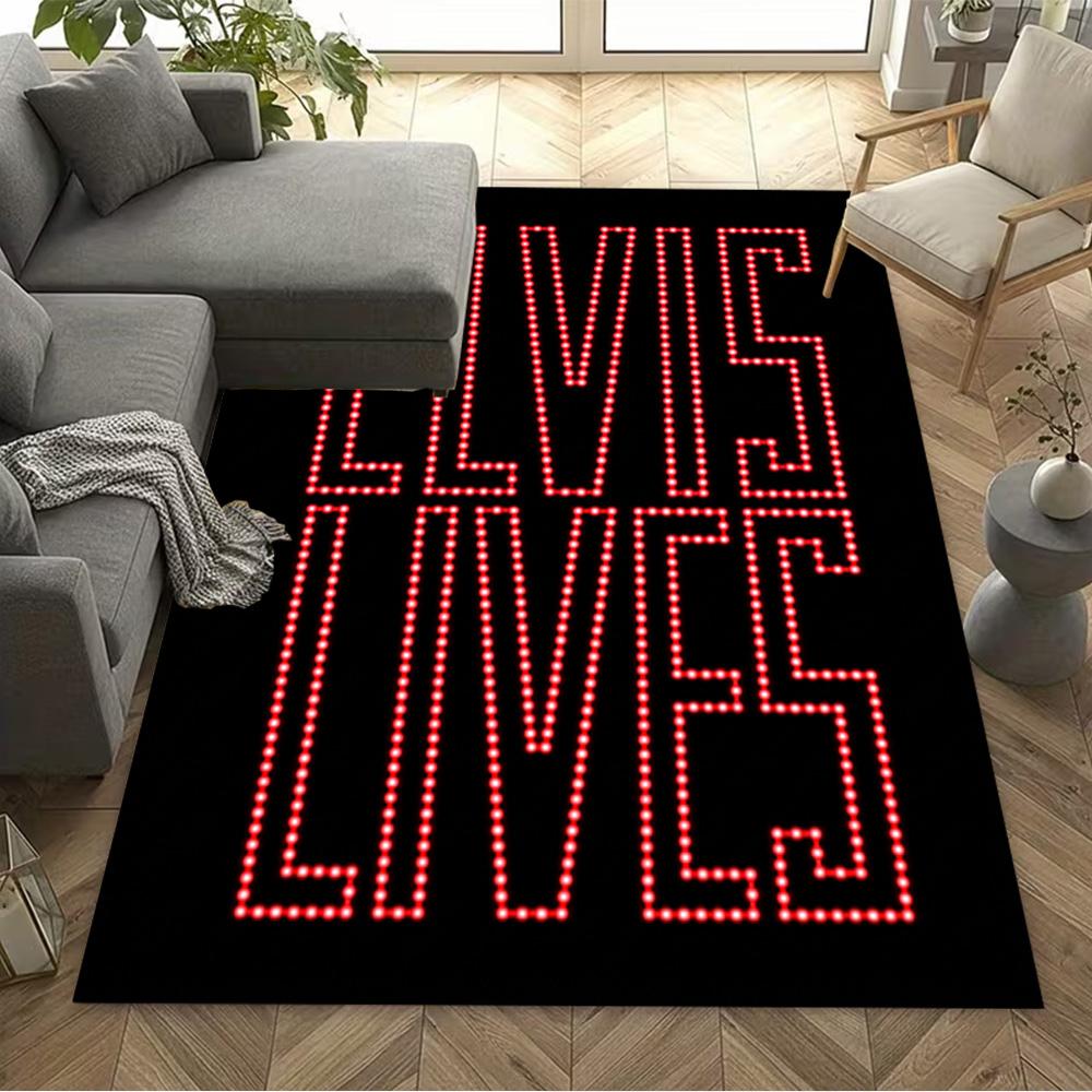 Elvis Lives Forever Floor Mat Perfect for Game Room Living Rooms Decorate room Dormitory Antislip Carpet Office home decor Spiritual Gift