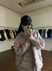 Beibei ibell pressing glue straight punching white duck down fluffy age-reducing warm knitted splicing outdoor light down jacket
