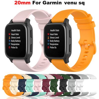 20mm Silikon-Uhrenarmband für Garmin Venu SQ Smartwatch-Armband Forerunner 245 645 Music 55 Armband Ersatzband