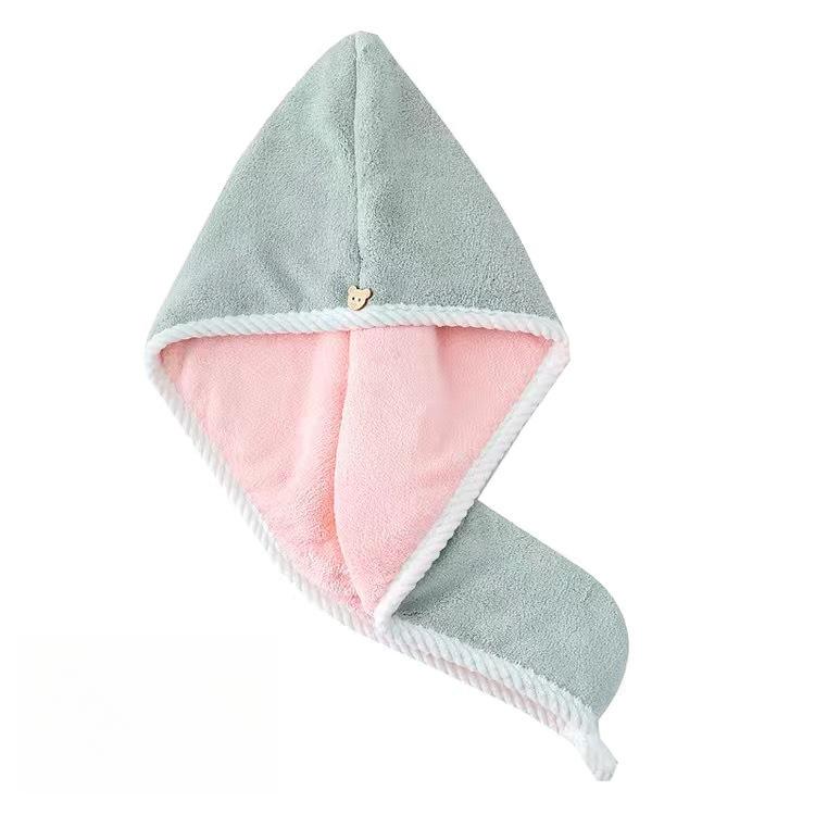 

Быстросохнущее полотенце-тюрбан из микрофибры для волос Мягкое впитывающее, Современный однотонный узор, Незаменимое для дома и ванной, Ультратонкое волокно, Трикотажное полотно double-deck