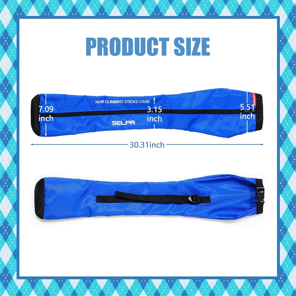 Tragbare Trekkingstock-Tragetasche Aufbewahrungstasche Beutel mit Reißverschluss für Wanderstöcke Wanderstöcke Reiseetui(ohne Stick)
