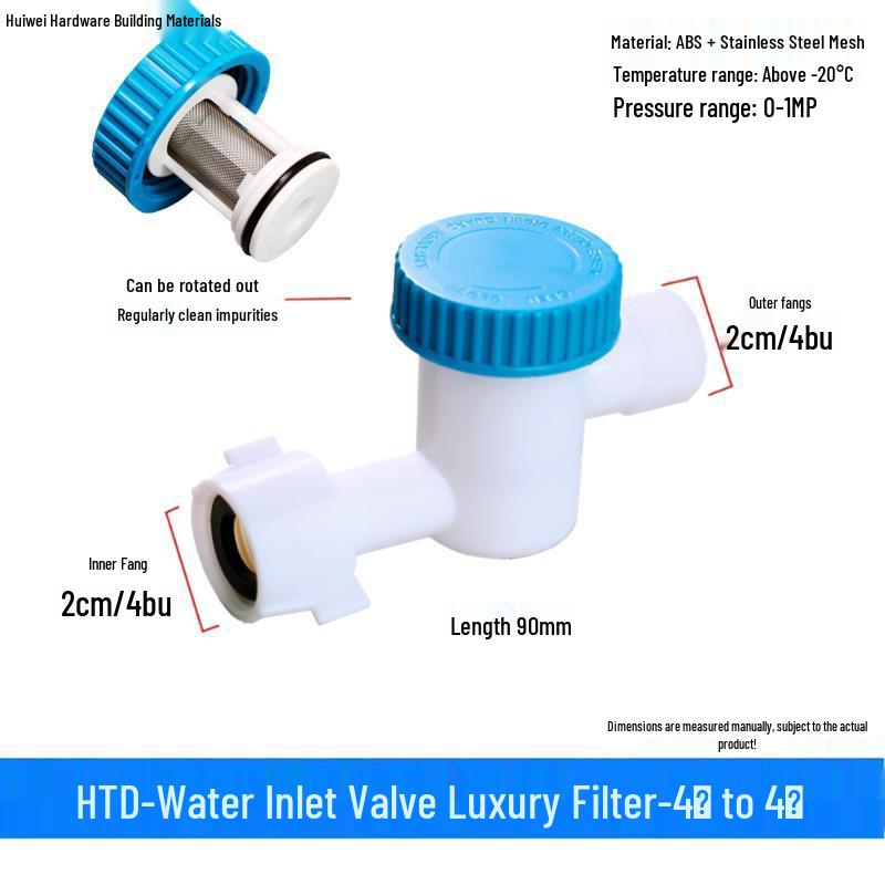 4-Wege-Toilettenspülkasten-Einlassventilfilter mit waschbarem Sieb für Wasserhahn & Warmwasserbereiter Luxury Filter 4-way 3-pack white