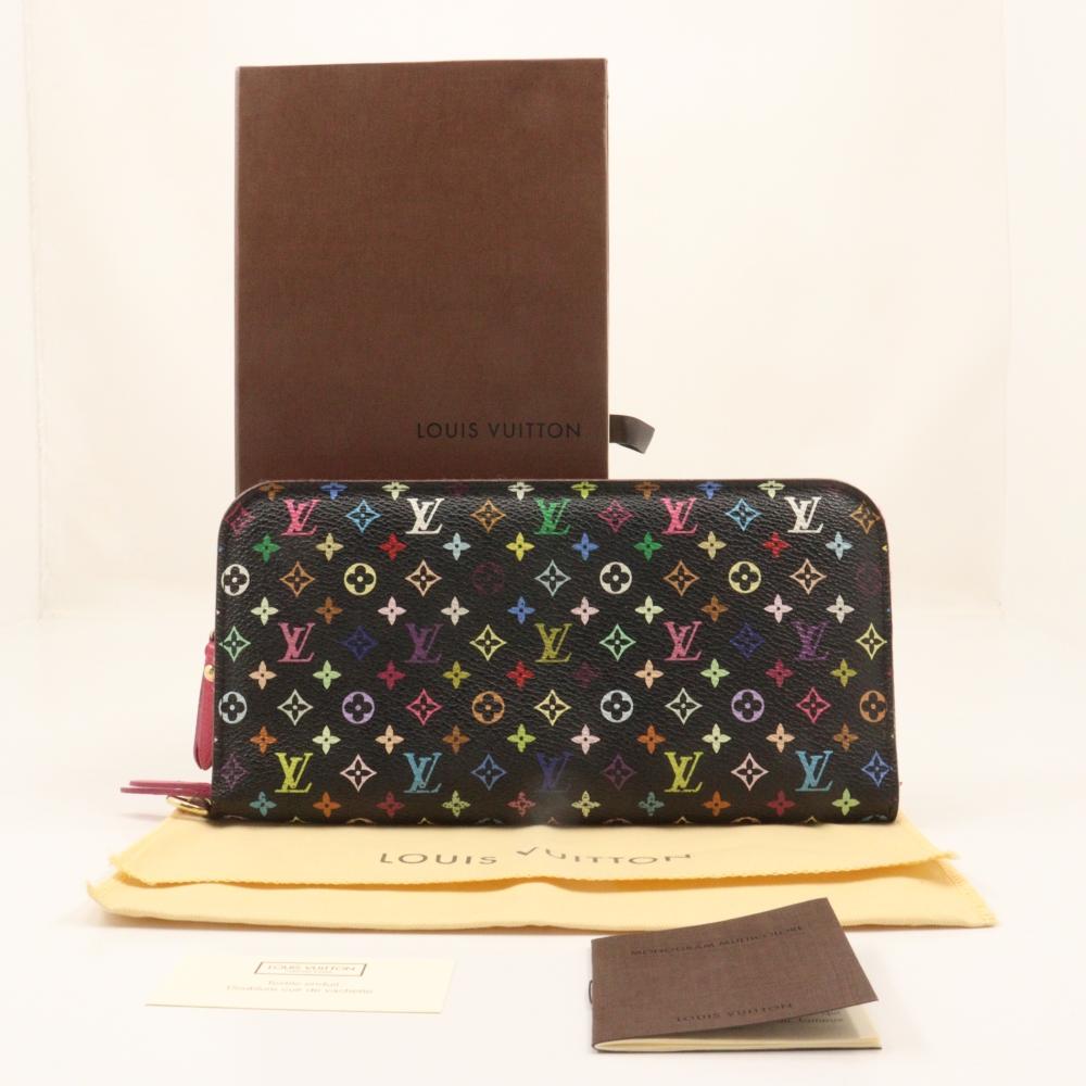 Louis Vuitton Portefeiulle Unsolit Purse M93754 Grenard Black / Pink Monogram Multicolor Women Used