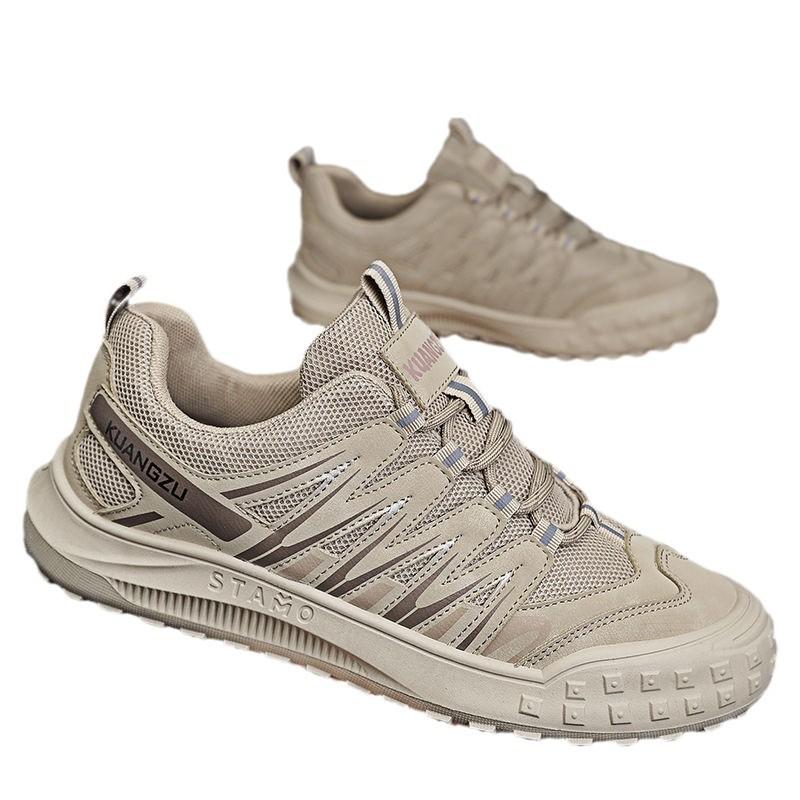 Spring men's shoes new breathable bag head labor insurance shoes men's versatile non-slip wear-resistant sports and leisure outdoor shoes