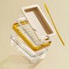 1Pc Butter Portioning Cutting Preservation Box Transparent With Cover Storage Box Food Grade Refrigerator Specific Plastic Box