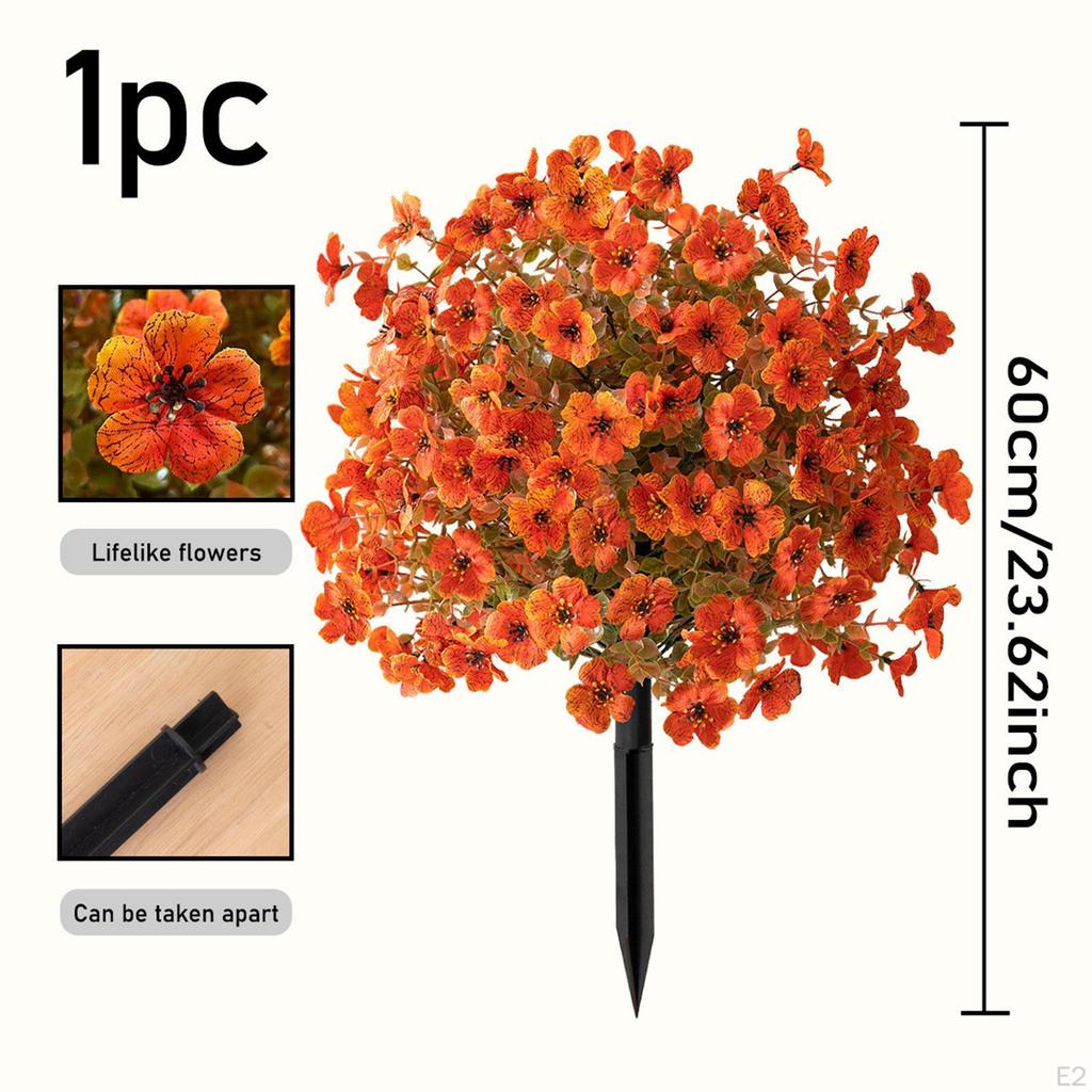 Artificial Flower Garden Stake Yard Decorations Ornament for Porch