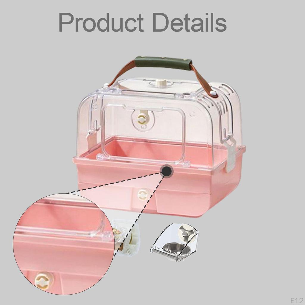 Carrier Parrot Cage Durability Pet Supplies Portable, with Handle for Cockatiel Lovebirds, Parrot,