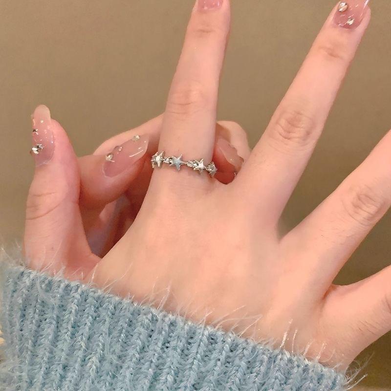 Star-shaped Ring for Women, A Niche Design, Open Style, Index Finger Ring, Light Luxury, High-end Feeling, Finger Ring