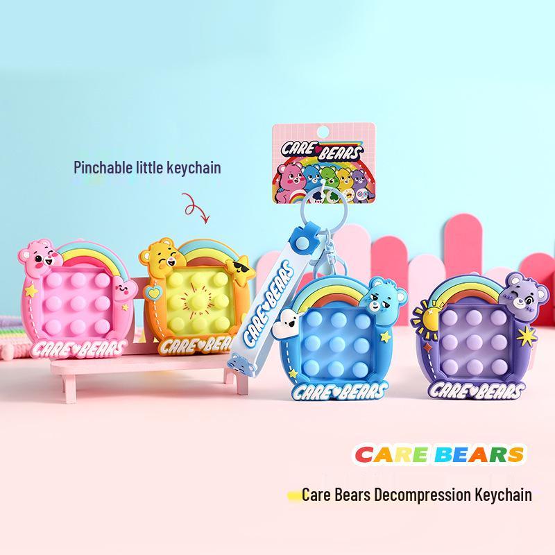 Authentic Care Bear Cartoon Keychain Squeeze Toy Pendant - Cute Couple Doll Gift