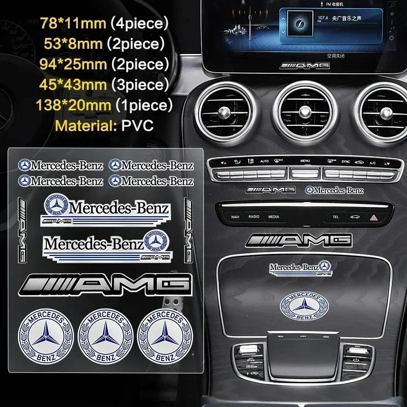 2025 Für Mercedes-Benz 1 Satz Auto-Emblem-Aufkleber Auto-Dekoration Aufkleber Für Mercedes Benz W204 W124 W201 W202 W212 W220 W205 GLA CLA