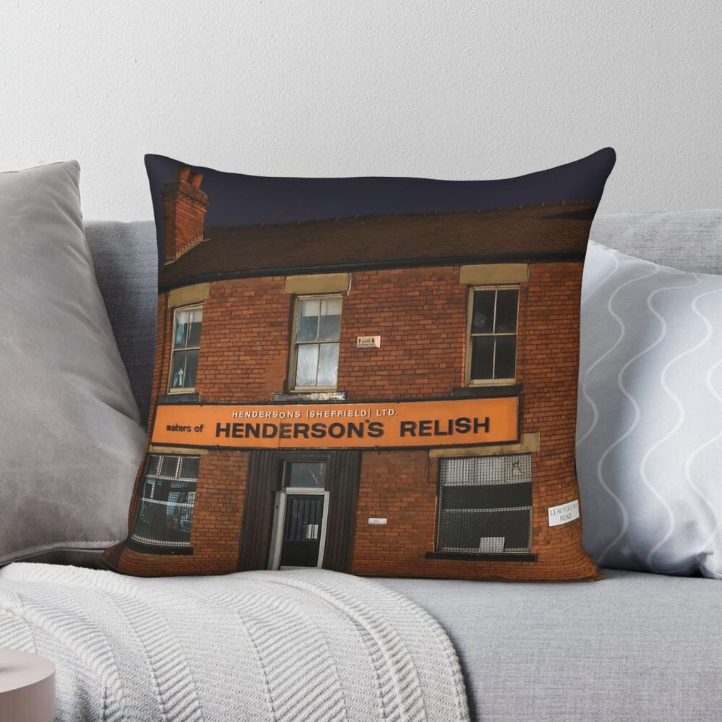 Hendersons Relish Old Building Square Pillowcase Polyester Linen Velvet Printed Zip Decorative Throw Pillow Room Wholesale