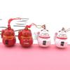 Japanese Painted Maneki-neko Water Chime Bell - Smiling Lucky Cat Phone Charm