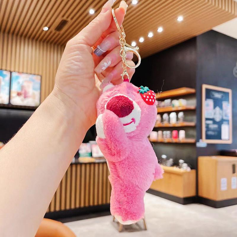 Bear Plush Cute Keychain Cartoon Doll Pendant Stuffed Toy Key Buckle Decoration