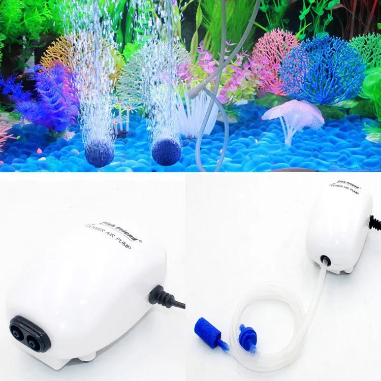 Akvarium syrepump syremaskin luftare pump tyst syretillförsel luftare fiskbox liten dubbelhåls luftare