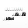 24Pcs/Set Quick Nails Long Black And White Glitter Powder Adesivo False Nials Wearable Waterproof Manicure Acabamento Unhas