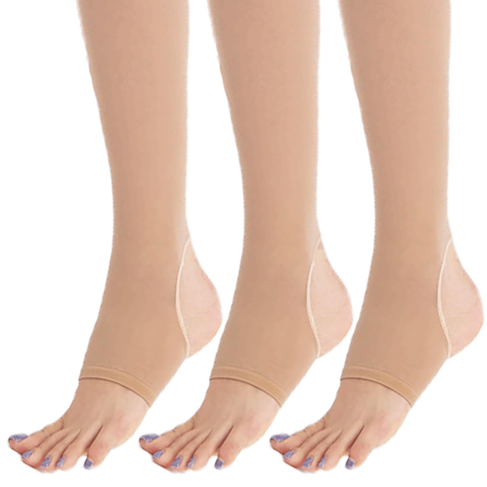 

Marie Claire Women s Light Beige Sports Stockings (3-Pair Set), Stretchy Style, UV Protection, Antibacterial, and Odor Resistant, Sizes L-LL, 711976