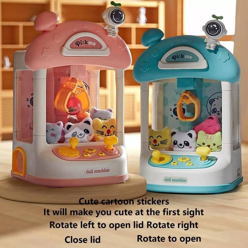Colorful Mini Coin Operated Claw Machine Toy For Kids With Adorable Plush Toys And Capsules
