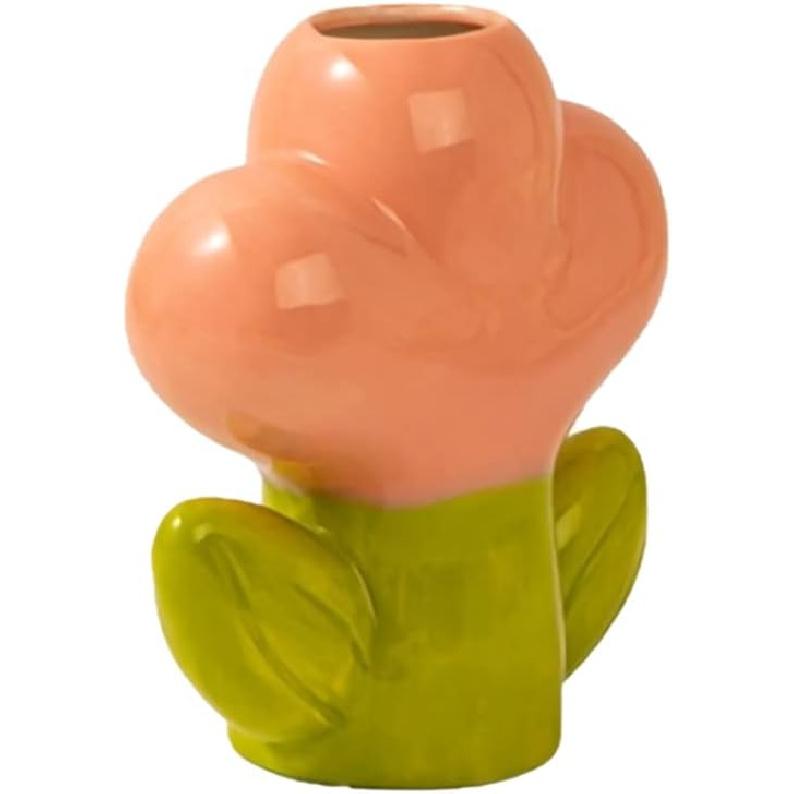 WAIT FLY Flower Shape Toothbrush Holder, Bathroom Decor-Pink-Tulip Toothbrush Holder