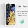 Classic Saint Seiya Cool Anime Design Phone Case For iPhone 16 15 14 13 12 11 Plus Pro Max  High-end Luxury Magsafe Sheepskin