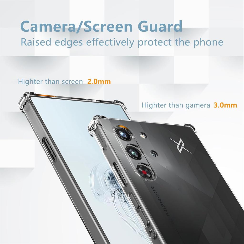 TPU Transparent Phone Case for ZTE Nubia Red Magic 10 Air Protective Cover Shockproof Back Shell