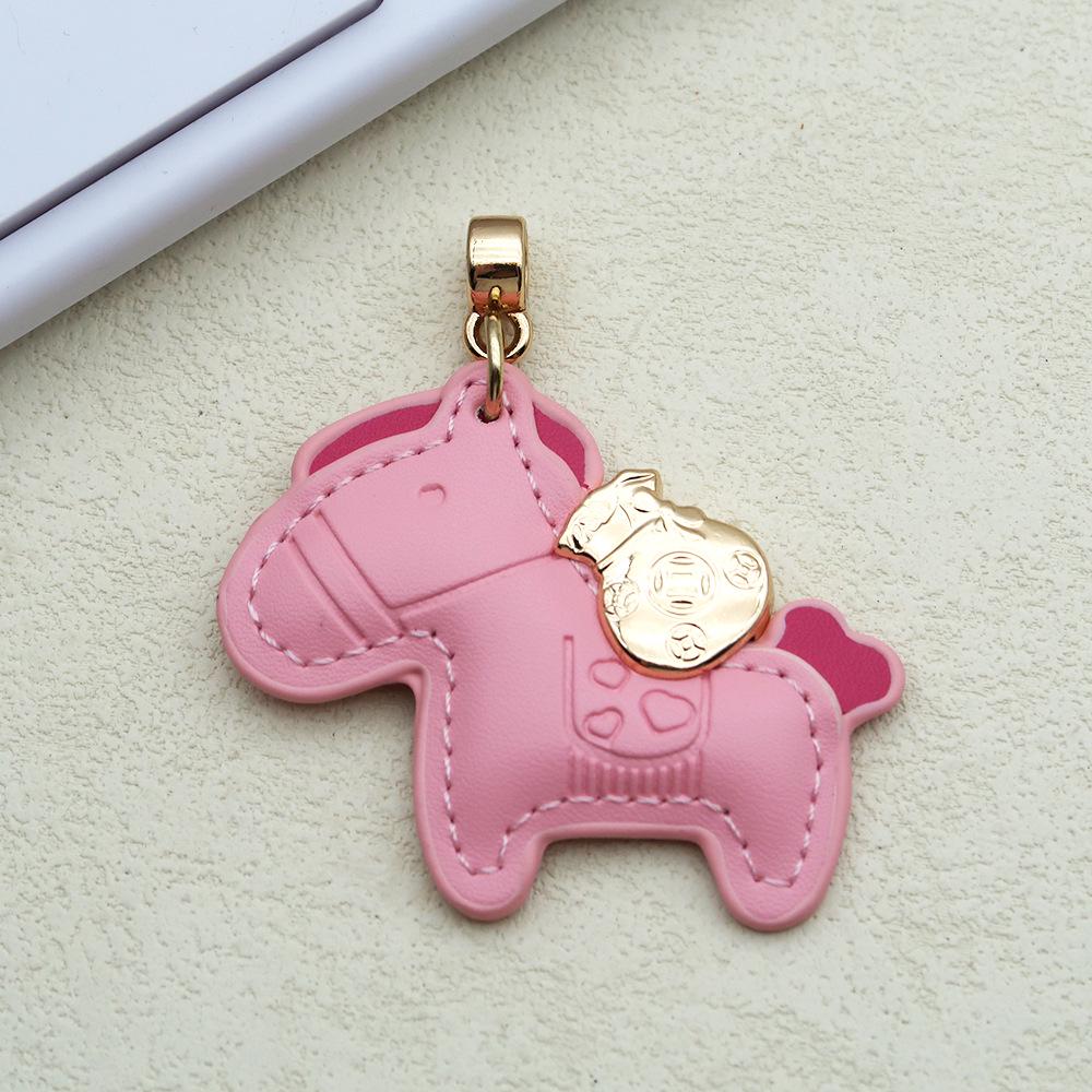 Instant Money Cartoon Pony Pendant Keychain for Couples