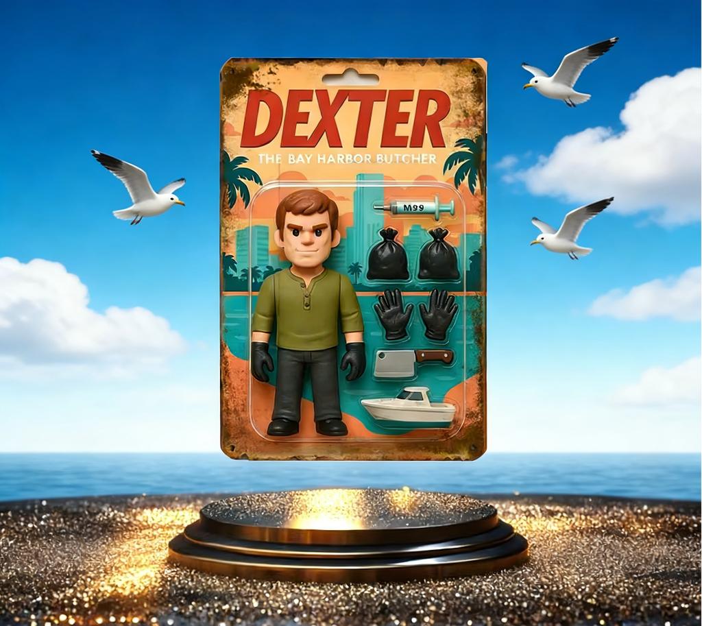 HD Tin Sign Vintage Dexter The Bay Harbor Butcher Wall Decor - Retro 2D Flat Dexter Morgan TV Show Art Metal Tin Sign for Man Ca