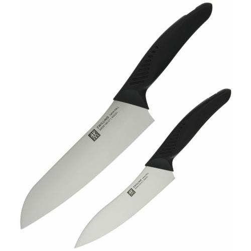 Zwilling "Twin Fin L Multi-Purpose / Petty 2 Piece Set Made In Japan" Santoku Small Sword Knife Set Gift Stainless Steel Dishwasher Safe Made In Seki