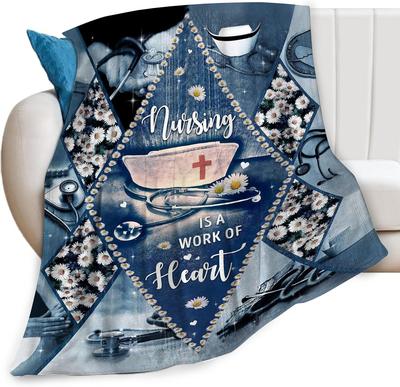Cozy Spring Fall Throw Blanket For Home Decor Nurse Gift Blanket Healthcare Worker Caregiver Mom Dad Memorial Keepsake Gift Deco