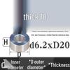 Außen-Ø 20mm Aluminiumlegierung Flache Unterlegscheibe Abstandshalter mit M6/M8/M10/M12 Innenloch - Metallwellenbuchse Isoliersäule.