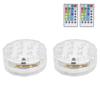 2 Stück 10LED Tauchlampe 16?Farbiges USB-Laden mit 28?Schlüssel-Fernbedienung Timing Unterwasserlampe