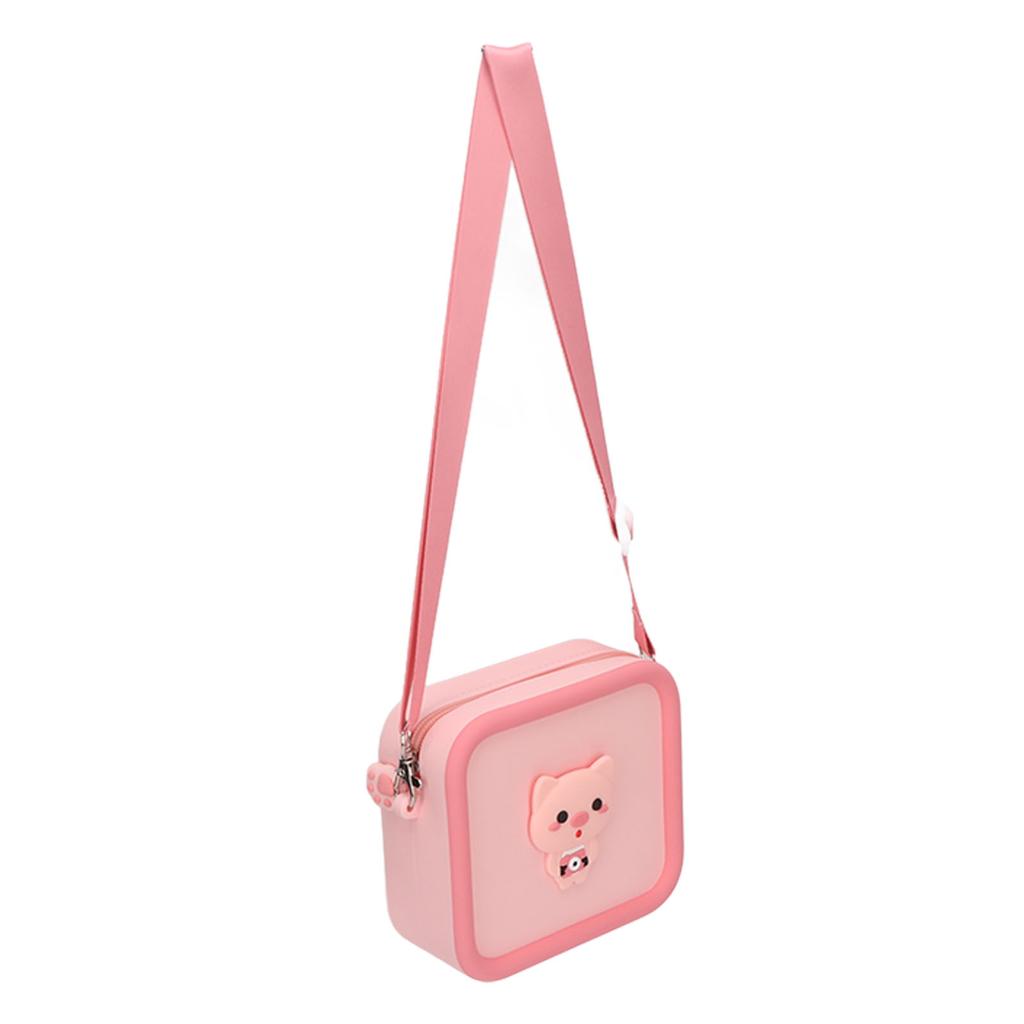 Silicone Kids Camera Bag Cute Cartoon Animal Decoration Shockproof Waterproof Large Capacity Kids Camera Carrying Case