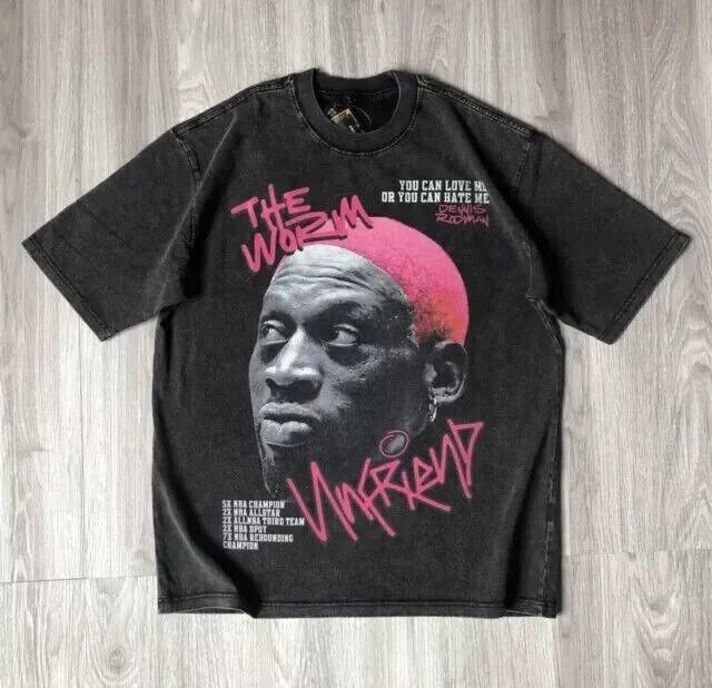 Dennis Rodman The Worm Graphic Black Color For Men Women Unisex Tshirt S5XL Unisex T-Shirt S