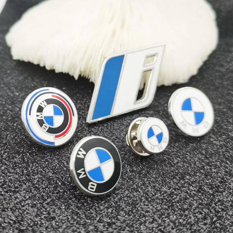 For BMW 50th E36 E39 E46 E60 Retro Handmade DIY Wallet Backpack Clothing Waistband Decorative Buckle Car Badge Shield Accessorie Sdvr52