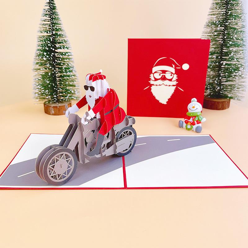 3D Christmas Tree Greeting Card for New Year - Festive Blessings for Friends