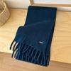 Scarf Women's High-end Tassel Warm Short Pure Wool Small Scarf Men