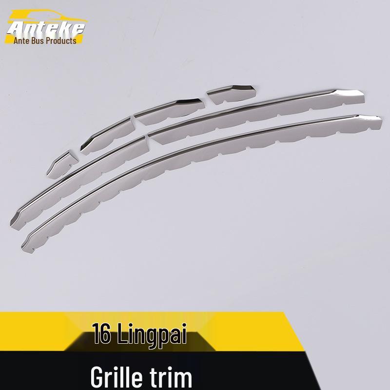 Lingpai Front Hood Center Mesh Decorative Strip & Anti-Scratch Patch - Fits 16 Models