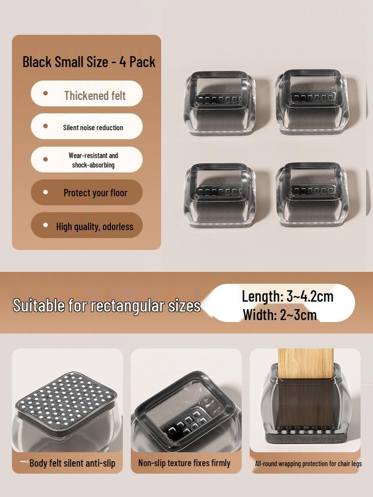 Anti-Slip Silicone Table & Chair Leg Pads - Wear-Resistant Protection for Dining Furniture