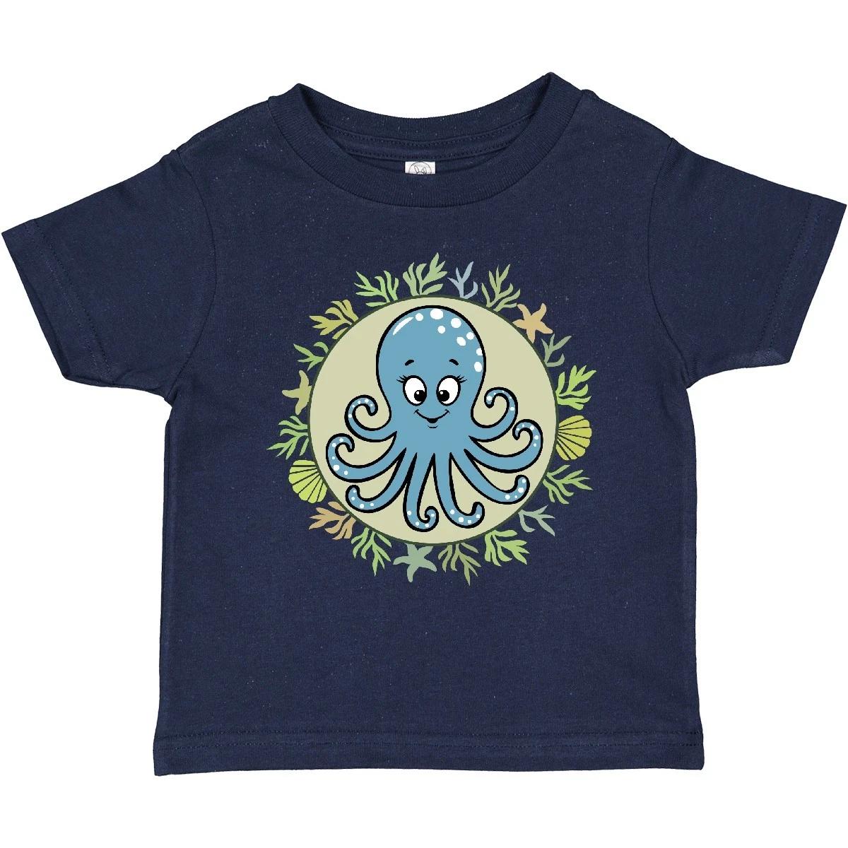 Inktastic Octopus Cute Ocean Sea Creature Toddler T-Shirt Creatures Vacation Kid 120