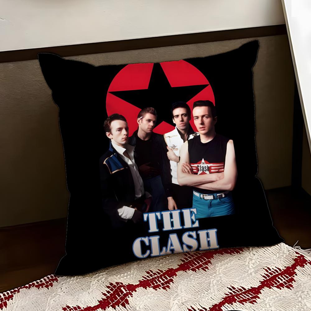 Rock Band The Clash Cushion Cover Reversible Soft Durable Pillow Cover Home Car MultiScene Use for Daily Comfort