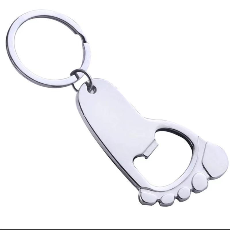 Best Sale Creative Foot Shape Bottle Opener Key Ring Chain Keyring Keychain Beer Bar Tool Accessories Gift Gift for Men and Women
