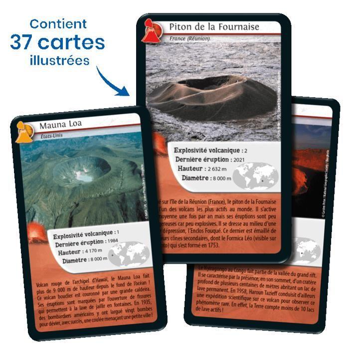 Jeu de cartes - Défis Nature - Volcans - 2 à 6 joueurs - Dès 7 ans - Fabriqué en France et éco-responsable
