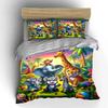 "Safari Animal Decor Set" Bedding Set with 1 Duvet Cover 2 Pillowcases Single Double King Queen Gift