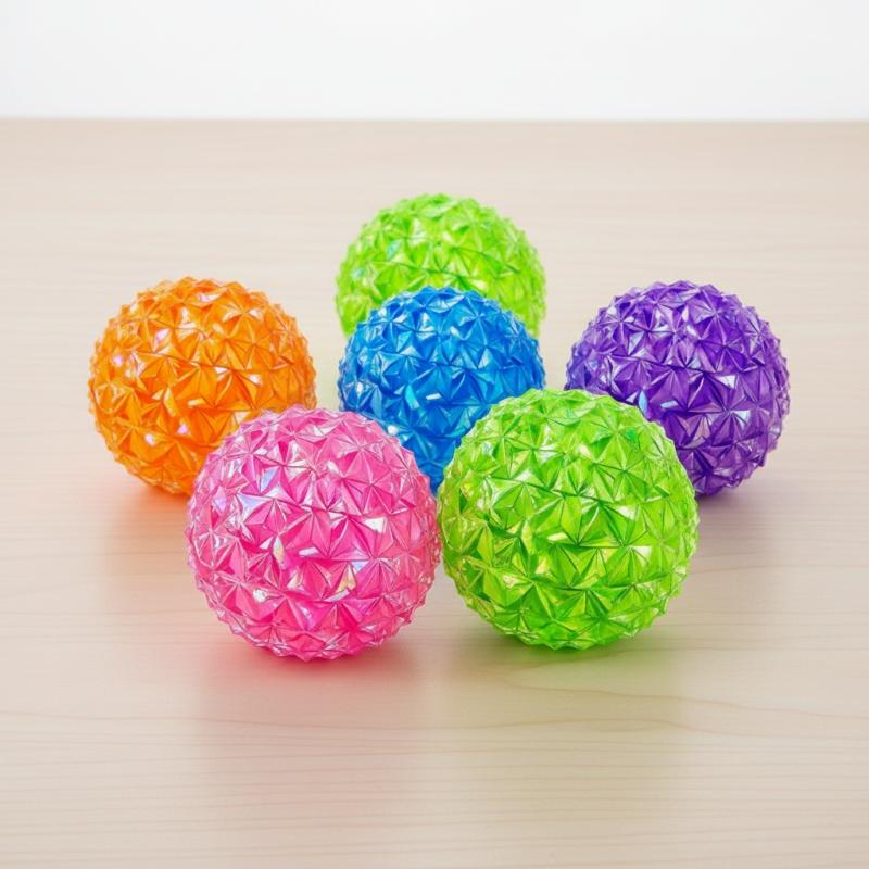 Bolas Sensoriales Silenciosas para Fidget y Estrés Multicolores Textura de Hielo Juguete para Apretar para Alivio del Estrés en el Aula Escolar