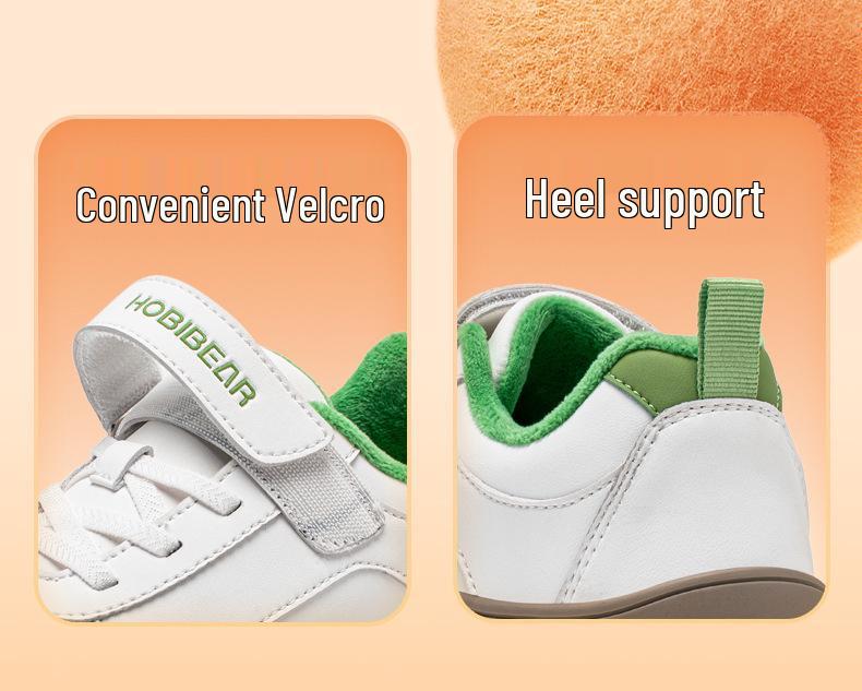 HOBIBEAR Boys Wide Toe Winter Sports Shoes - Plus Velvet, Warm, Casual Outdoor Footwear.